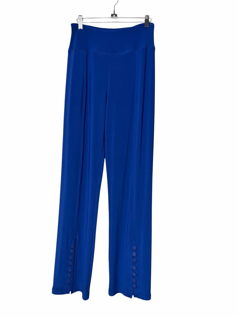 SYMPLI Solid Blue Slinky Stretch Pull On Straight Leg Casual Pants Size 8